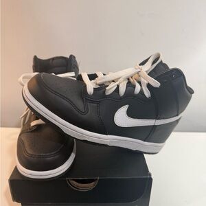 Nike Kids Black and White High-Top Sneakers